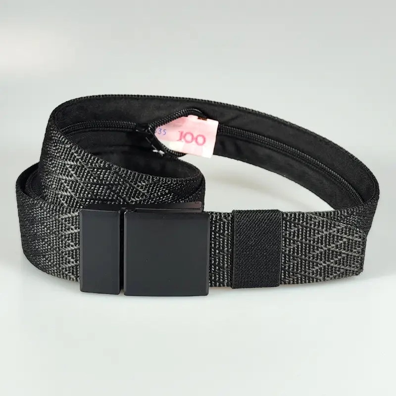Men Black Mesh Flip Belt 38MM Alloy - Image 7