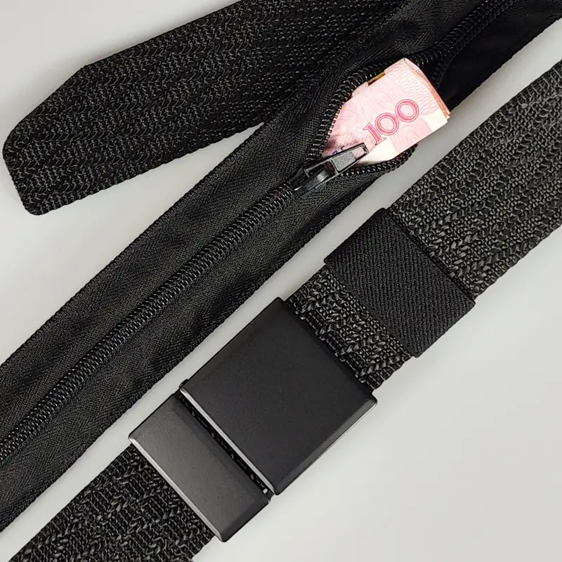 Men Black Mesh Flip Belt 38MM Alloy - Image 10