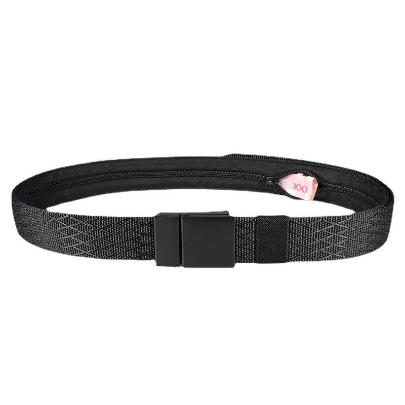 Men Black Mesh Flip Belt 38MM Alloy - Image 11
