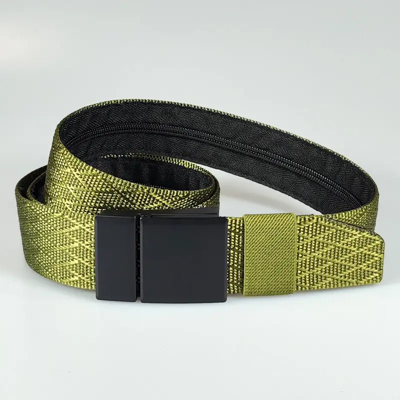 Men Black Mesh Flip Belt 38MM Alloy — feature 12