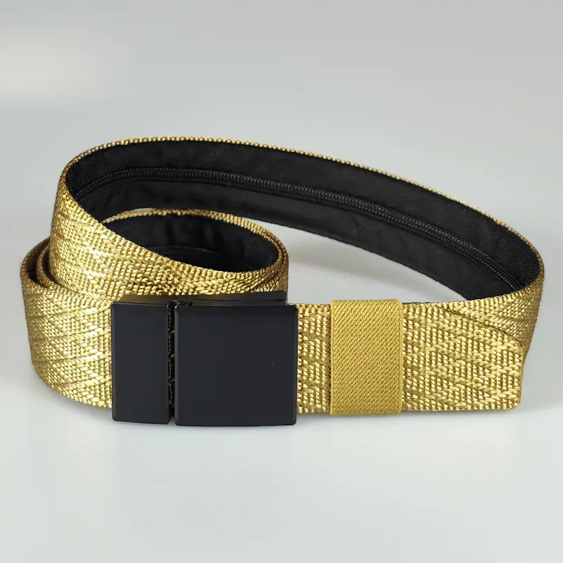 Men Black Mesh Flip Belt 38MM Alloy — feature 15