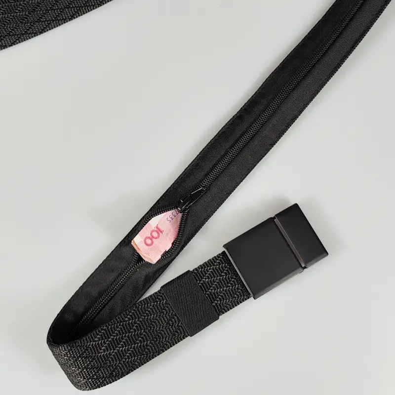Men Black Mesh Flip Belt 38MM Alloy — feature 7
