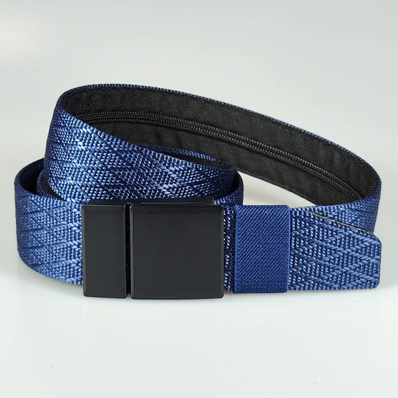 Men Black Mesh Flip Belt 38MM Alloy - Image 4