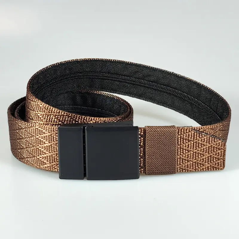 Men Black Mesh Flip Belt 38MM Alloy - Image 6