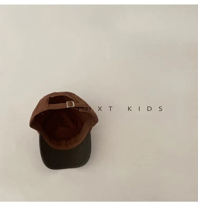 Children's Brown Letter Embroidered Baseball Cap — feature 11