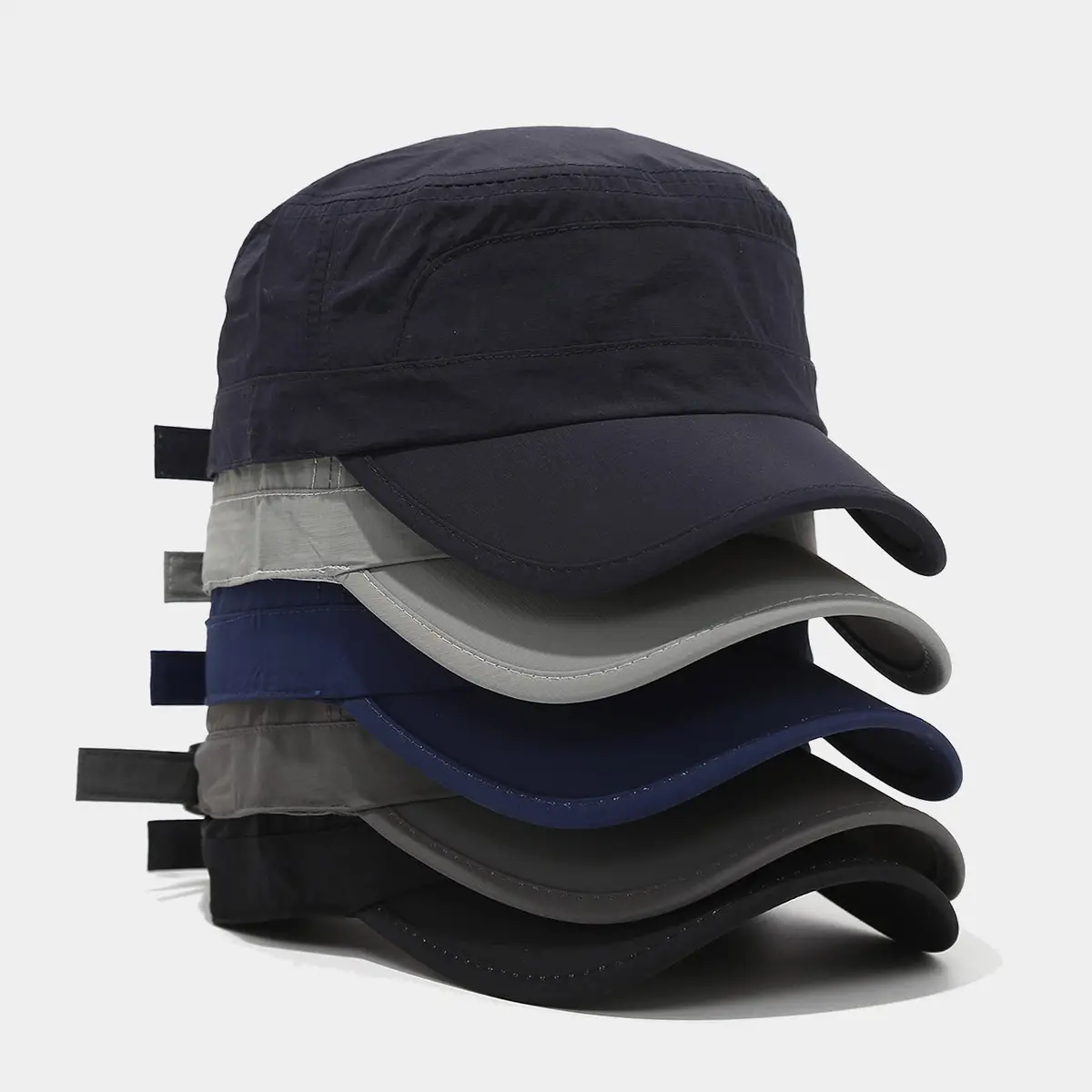 Men's Grey Military Flat Cap Spring Summer Thin Quick-Drying - Image 6
