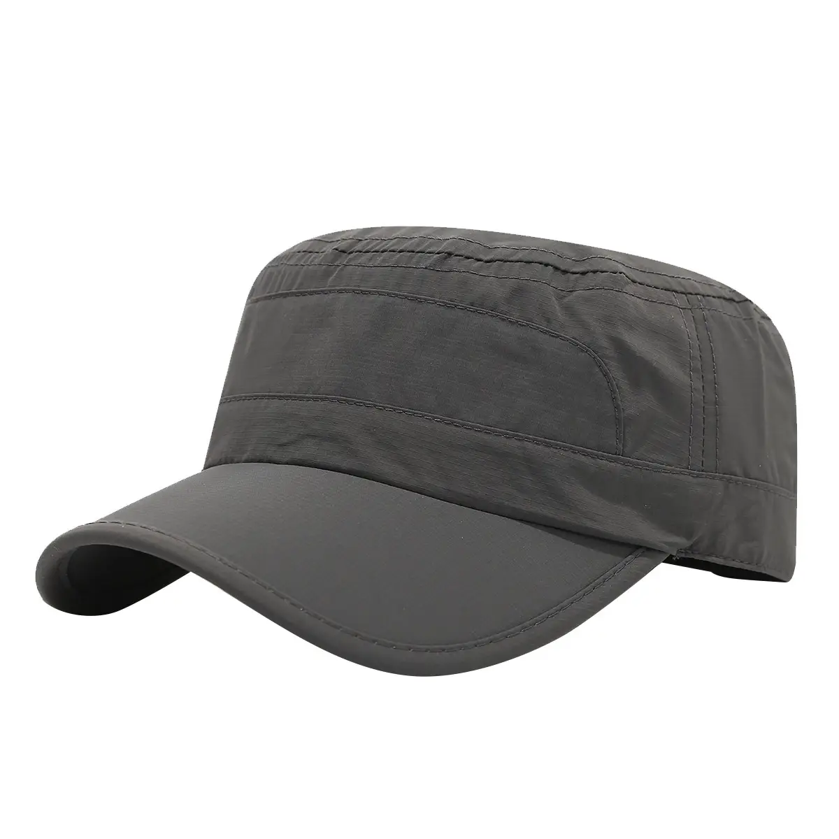 Men's Grey Military Flat Cap Spring Summer Thin Quick-Drying - Image 10