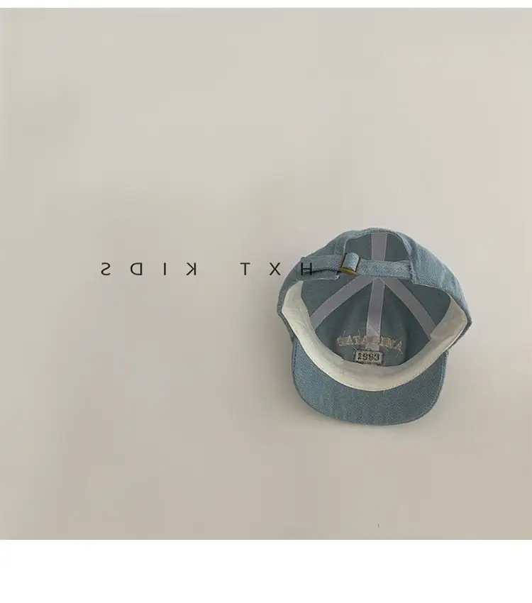 Baby Embroidered Cap Spring Autumn Blue Grey — feature 10