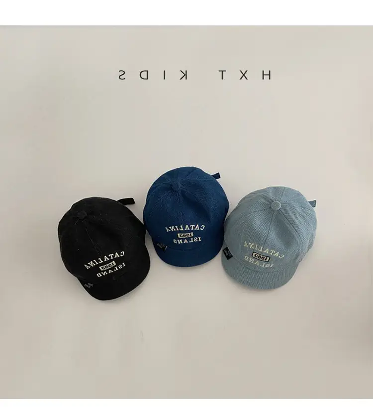 Baby Embroidered Cap Spring Autumn Blue Grey — feature 2