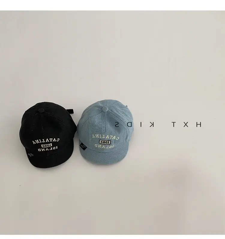 Baby Embroidered Cap Spring Autumn Blue Grey — feature 4
