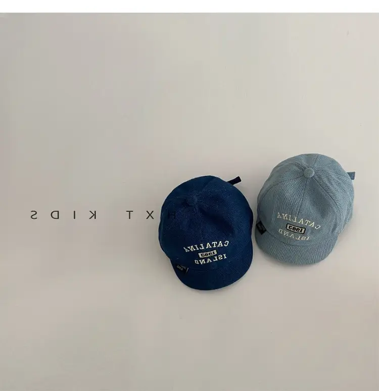 Baby Embroidered Cap Spring Autumn Blue Grey — feature 6