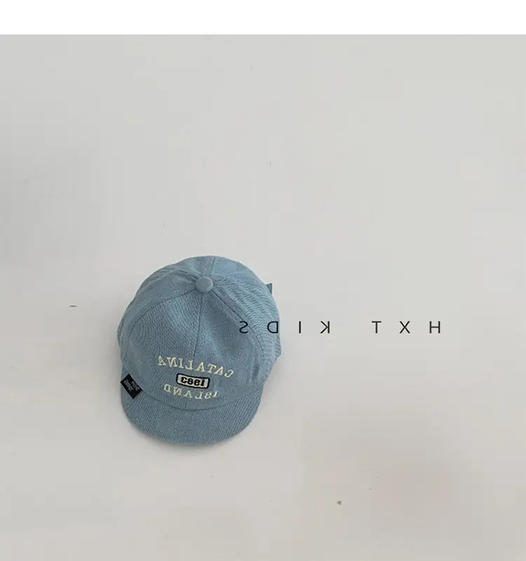 Baby Embroidered Cap Spring Autumn Blue Grey — feature 7
