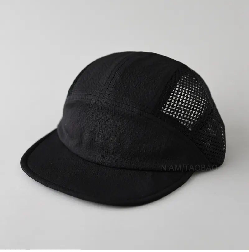 Beige Mesh Flat Cap for Men Women Summer Wear - Image 6