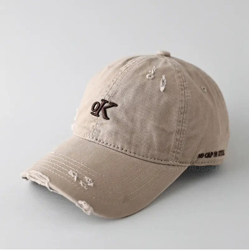 Women's Embroidered Letter Baseball Cap Beige Spring Summer Travel Sun Cap — feature 7
