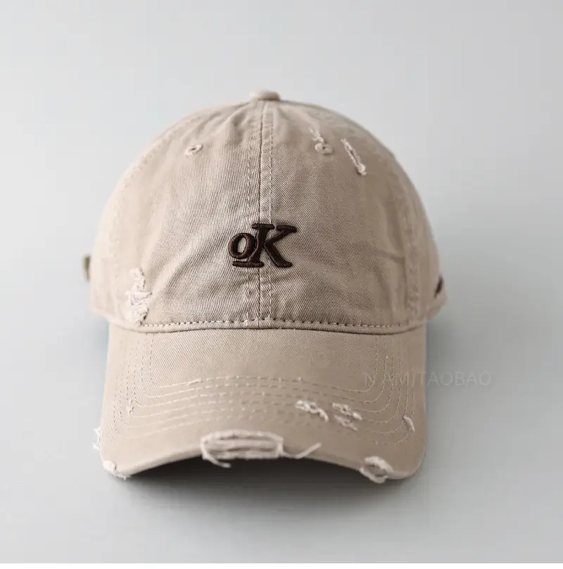 Women's Embroidered Letter Baseball Cap Beige Spring Summer Travel Sun Cap — feature 9
