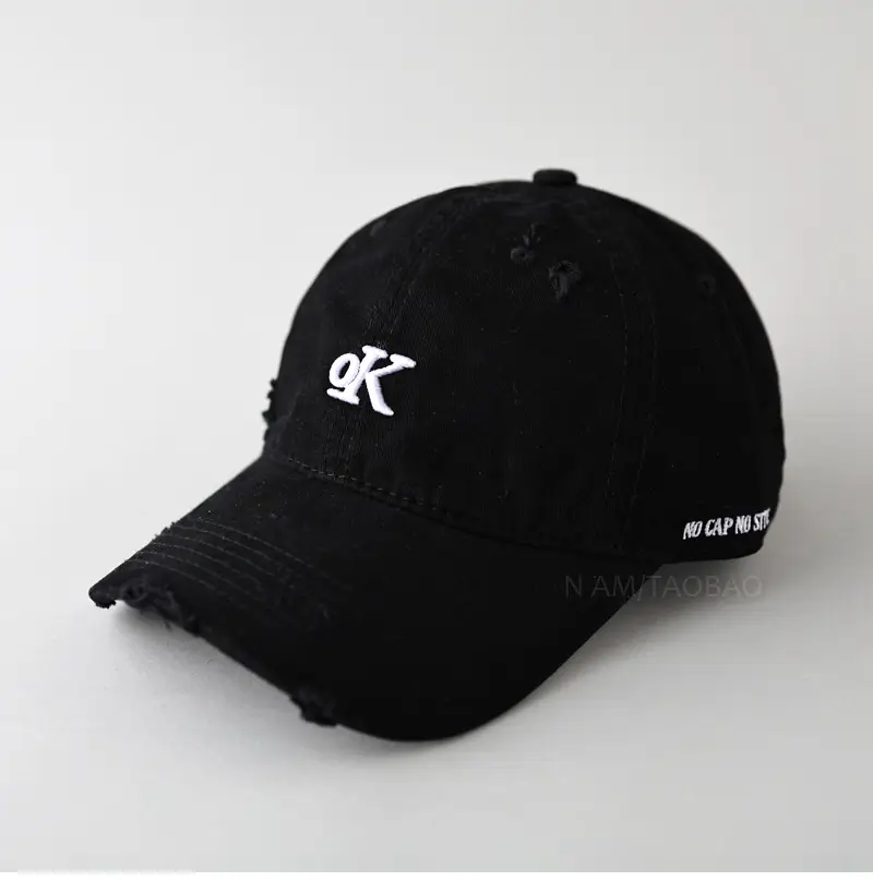 Women's Embroidered Letter Baseball Cap Beige Spring Summer Travel Sun Cap - Image 3