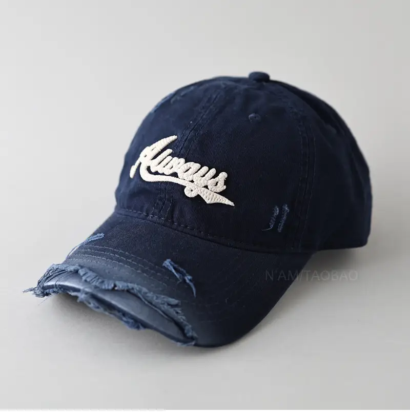 Black Embroidered Baseball Cap for Men Women