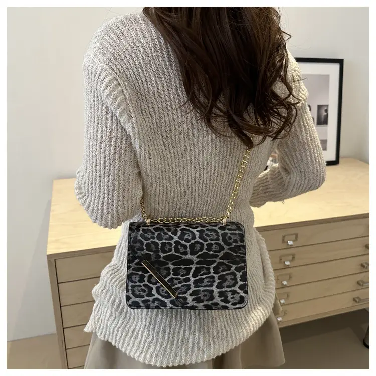 Leopard Print Small Square Chain Crossbody Bag Women 2025 — feature 20
