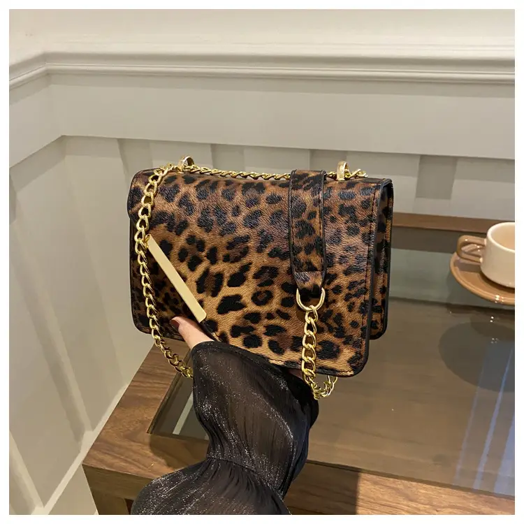Leopard Print Small Square Chain Crossbody Bag Women 2025 — feature 21