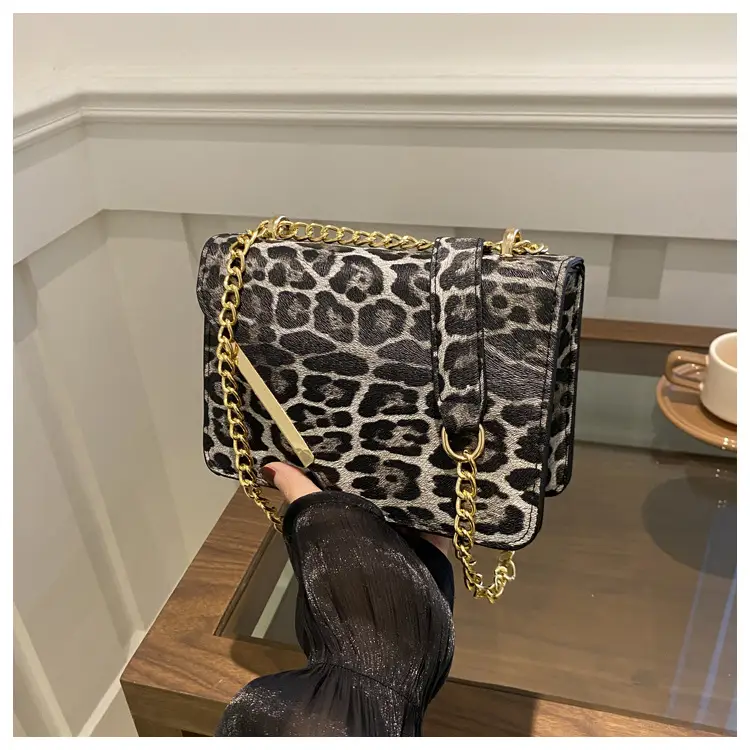 Leopard Print Small Square Chain Crossbody Bag Women 2025 — feature 22