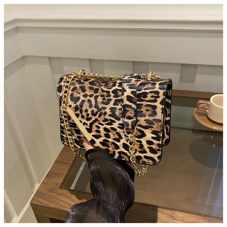 Leopard Print Small Square Chain Crossbody Bag Women 2025 — feature 23