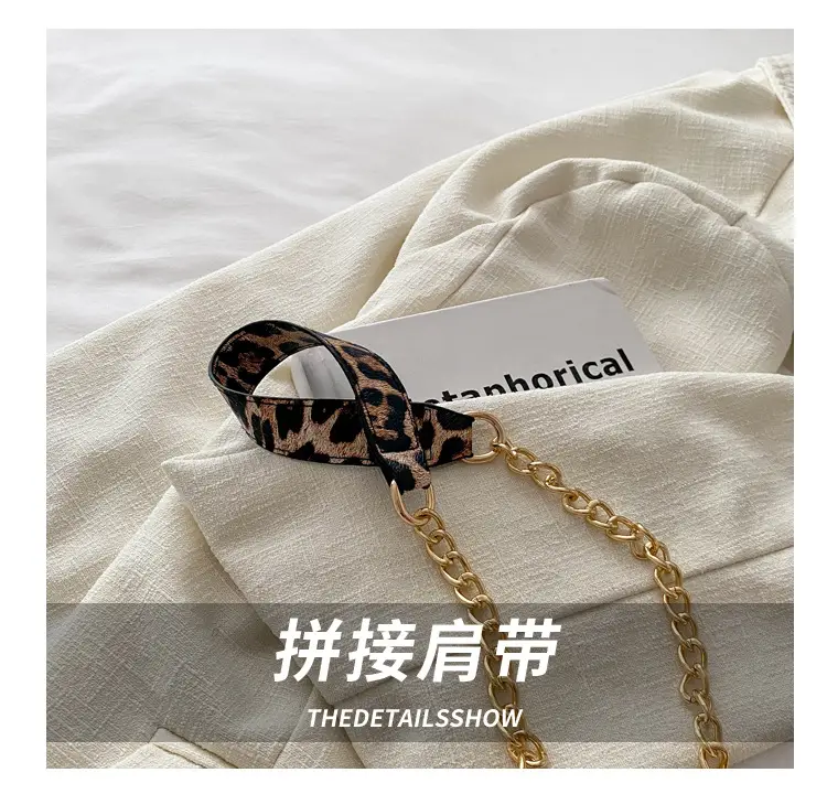 Leopard Print Small Square Chain Crossbody Bag Women 2025 — feature 5
