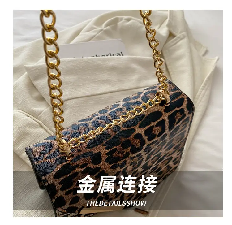 Leopard Print Small Square Chain Crossbody Bag Women 2025 — feature 6