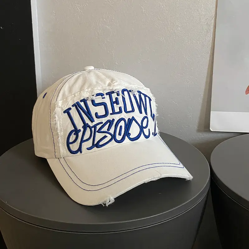Korean Letter Cap Women 2025 Spring Wide Brim - Image 2