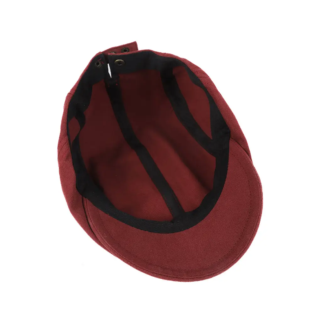 Men's Red Japanese Linen Sunshade Cap - Image 8