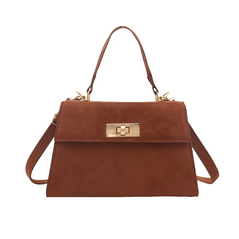 2025 Spring Brown Leather Commuter Lock Bag - Image 9