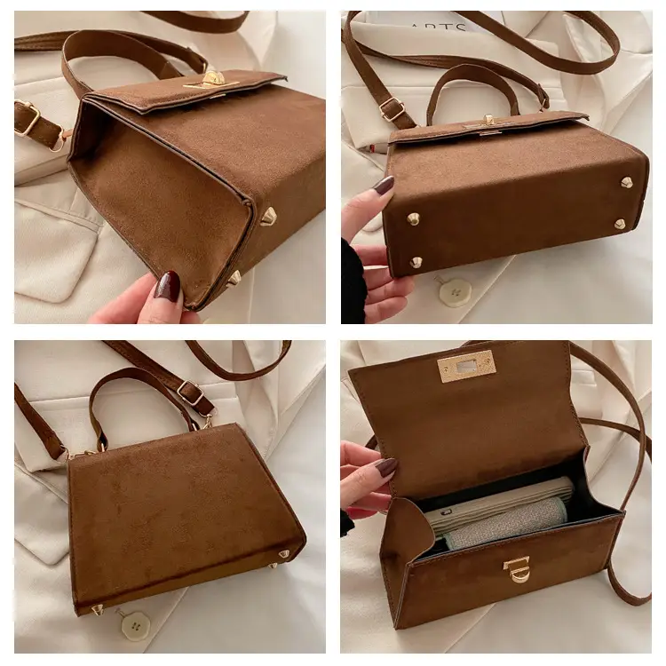 2025 Spring Brown Leather Commuter Lock Bag — feature 8