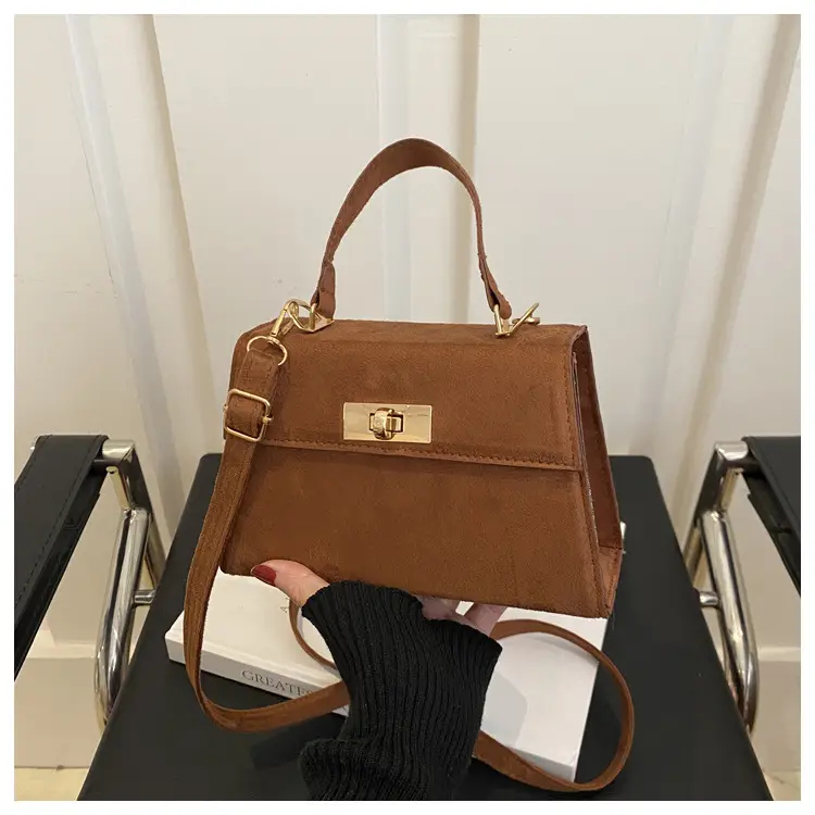 2025 Spring Brown Leather Commuter Lock Bag — feature 9