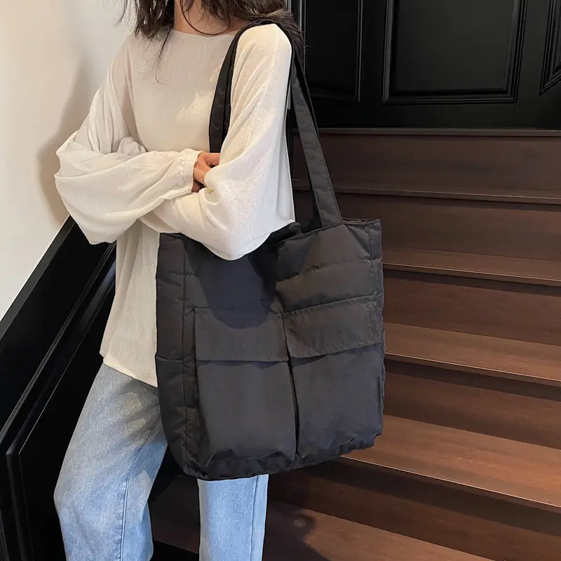 Pink Vintage Cloth Shoulder Bag Large Capacity Travel Bag - Image 10