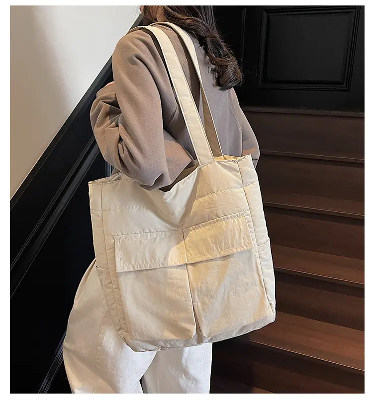 Pink Vintage Cloth Shoulder Bag Large Capacity Travel Bag — feature 1