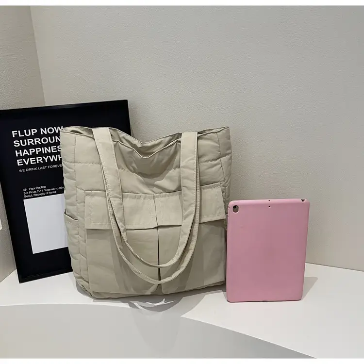 Pink Vintage Cloth Shoulder Bag Large Capacity Travel Bag — feature 11