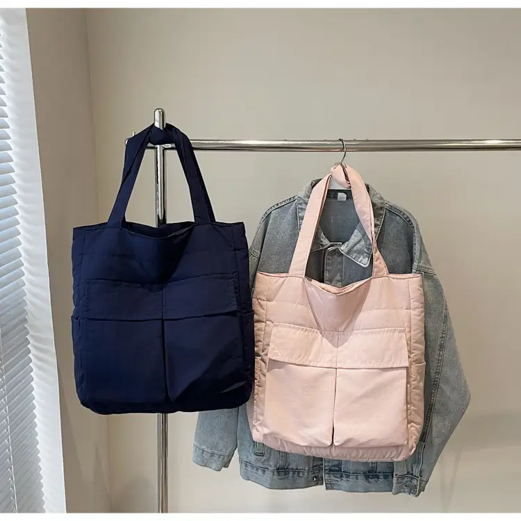 Pink Vintage Cloth Shoulder Bag Large Capacity Travel Bag — feature 21