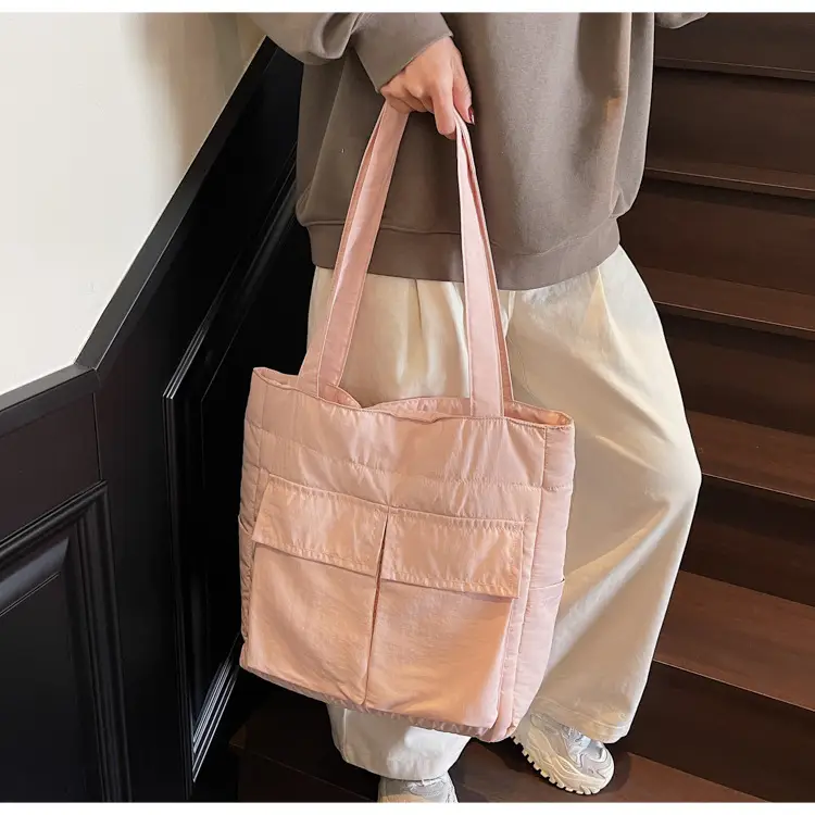 Pink Vintage Cloth Shoulder Bag Large Capacity Travel Bag — feature 50