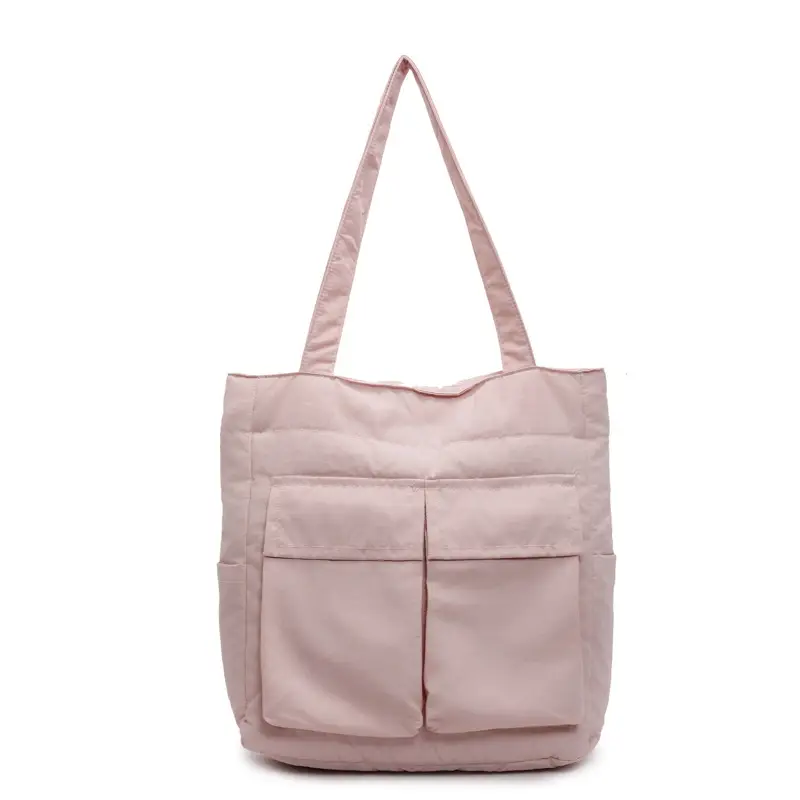 Pink Vintage Cloth Shoulder Bag Large Capacity Travel Bag - Image 6