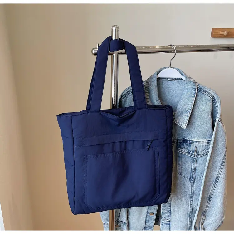Women's Large Capacity Nylon Tote Bag Black — feature 20