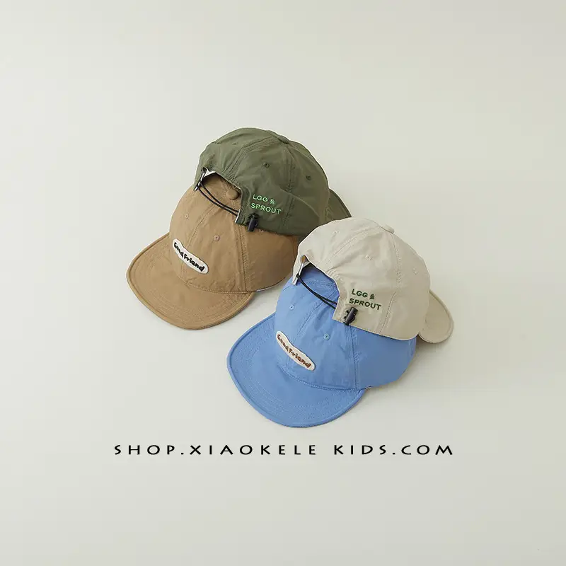 Blue Cotton Baseball Cap for Kids Spring Autumn