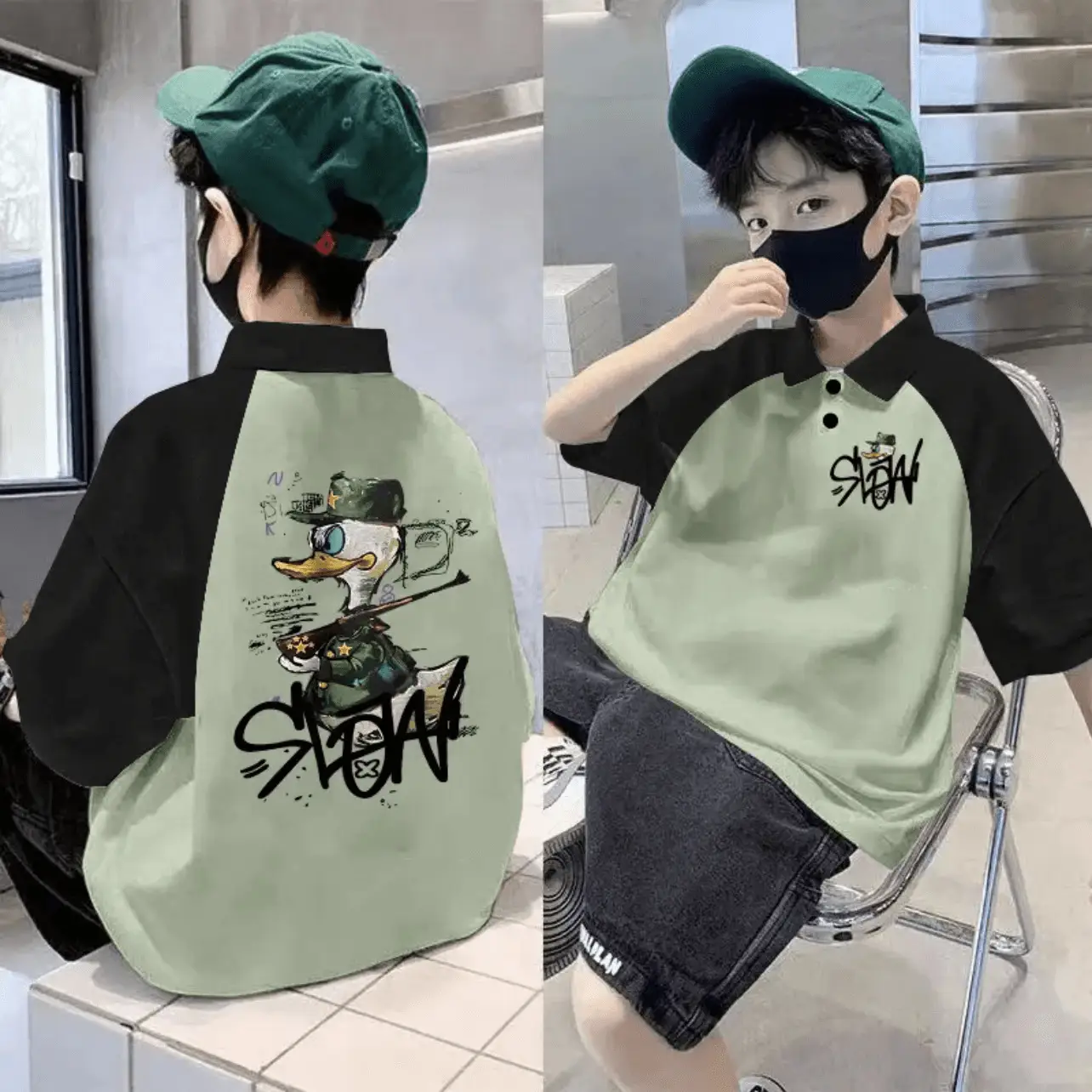 100 Cotton Boys Polo Shirt Large Summer Wear - Image 9