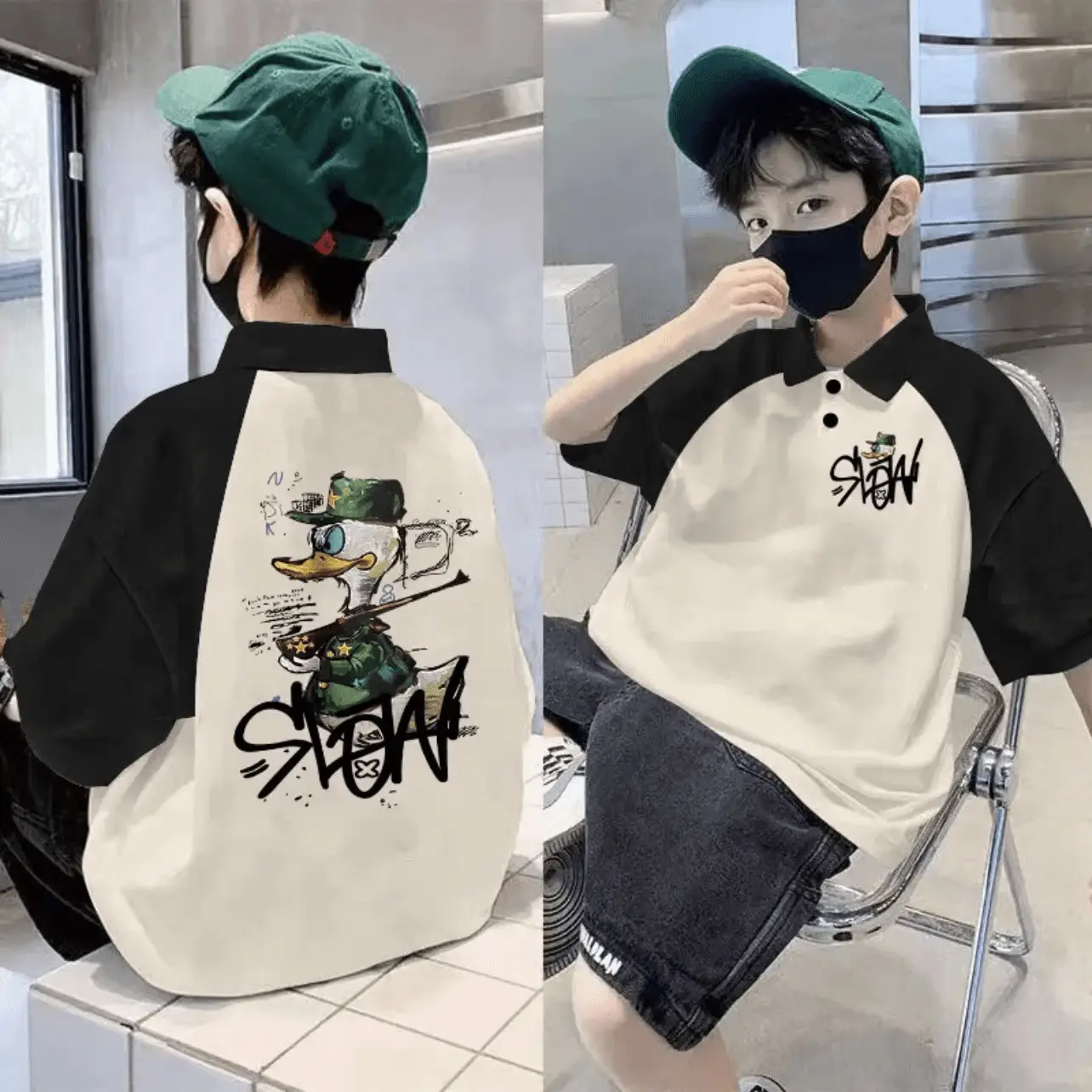 100 Cotton Boys Polo Shirt Large Summer Wear - Image 10