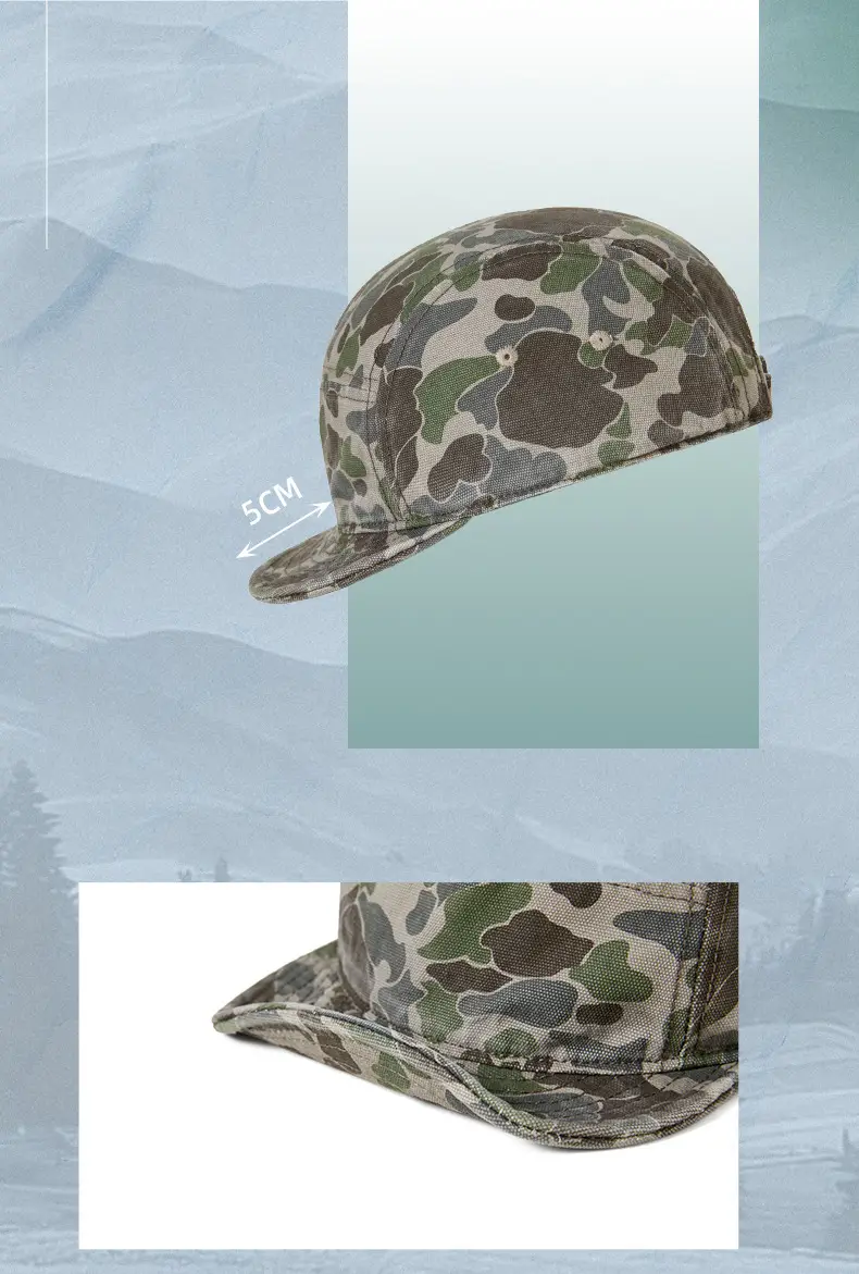 Men's Camo Crossbody Cap with Short Brim — feature 14