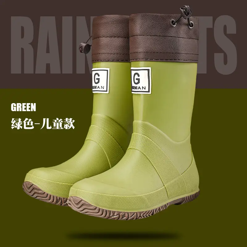 Foldable Children's Long Edge Rain Boots Waterproof Non-Slip Outdoor Camping Fashion Internet Popular High Rain Boots for Men and Women - Image 5