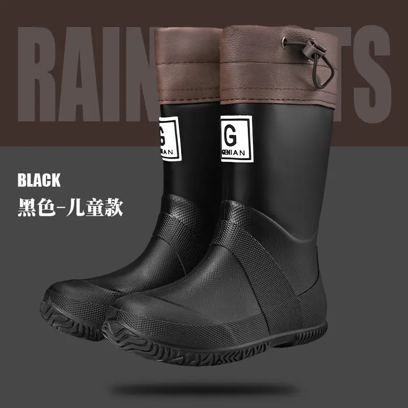 Foldable Children's Long Edge Rain Boots Waterproof Non-Slip Outdoor Camping Fashion Internet Popular High Rain Boots for Men and Women - Image 6