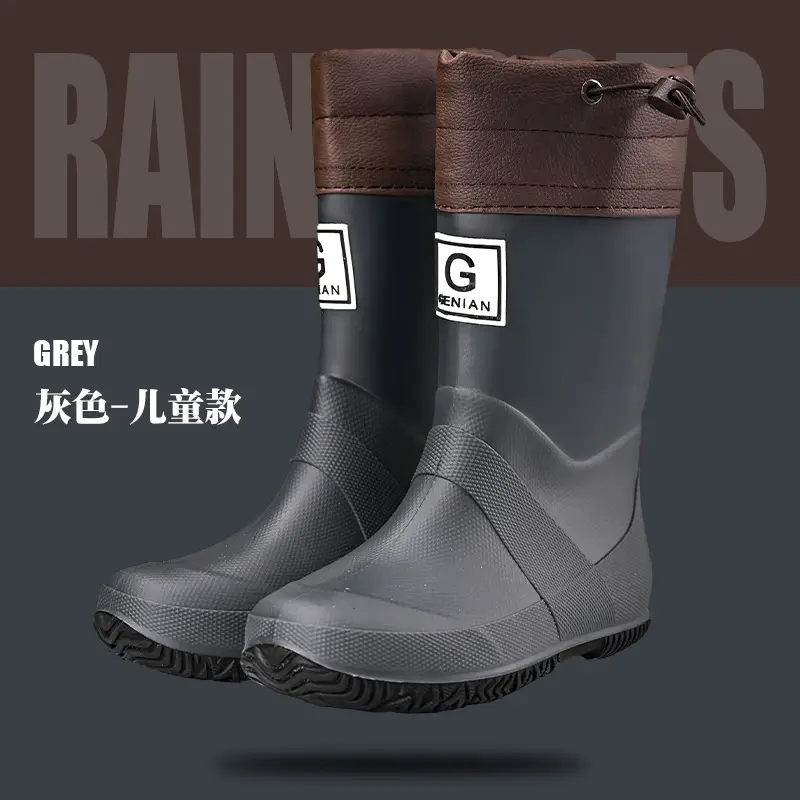 Foldable Children's Long Edge Rain Boots Waterproof Non-Slip Outdoor Camping Fashion Internet Popular High Rain Boots for Men and Women - Image 7