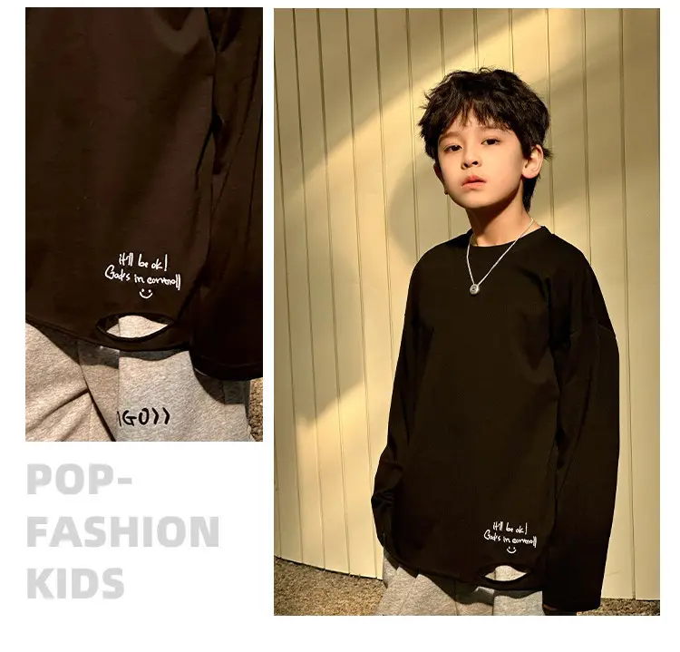Boys Long Sleeve T-Shirt White Plaid Pants Spring 2025 — feature 14