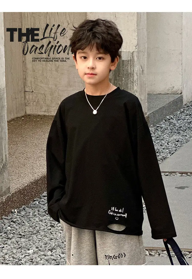 Boys Long Sleeve T-Shirt White Plaid Pants Spring 2025 — feature 17