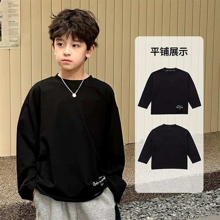 Boys Long Sleeve T-Shirt White Plaid Pants Spring 2025 - Image 2