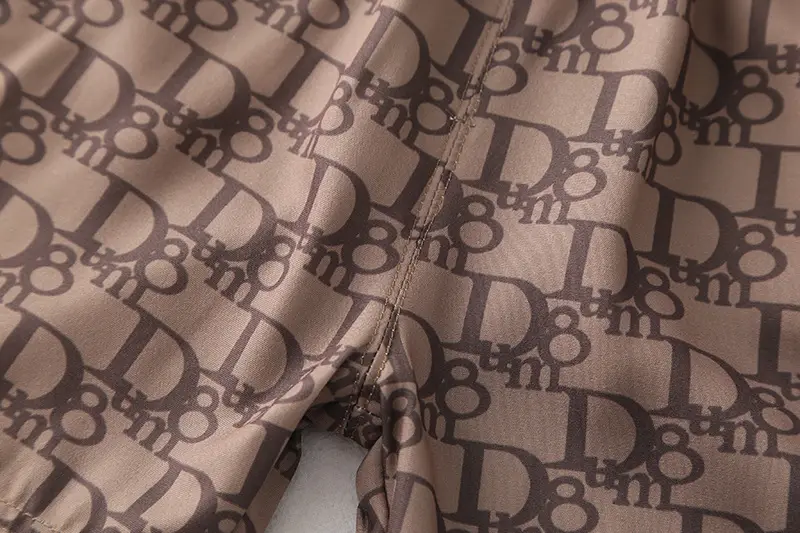 Boy's Printed Letter Summer Suit White Brown — feature 19